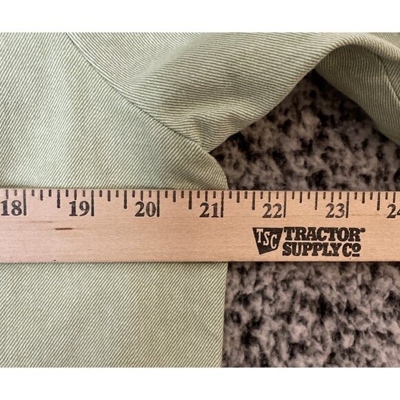 Susan Graver‎ Large Sage Green Denim Embroidered Jacket Floral Patchwork Boho - Picture 4 of 8